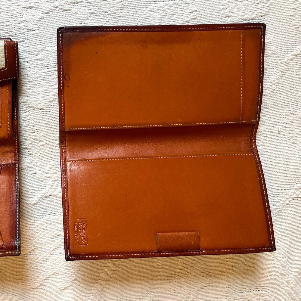 Dooney and Bourke All Weather Leather Bone matching Wallet and Checkbook - Picture 7 of 9